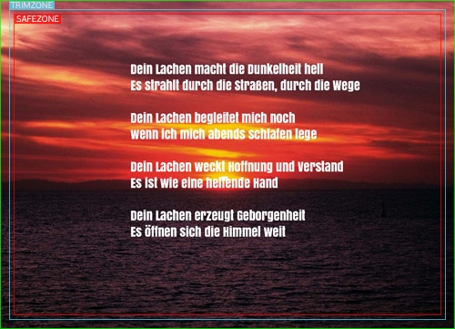 Bildgedicht: Dein Lachen