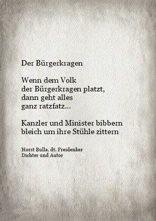 Bildgedicht: Der Bürgerkragen