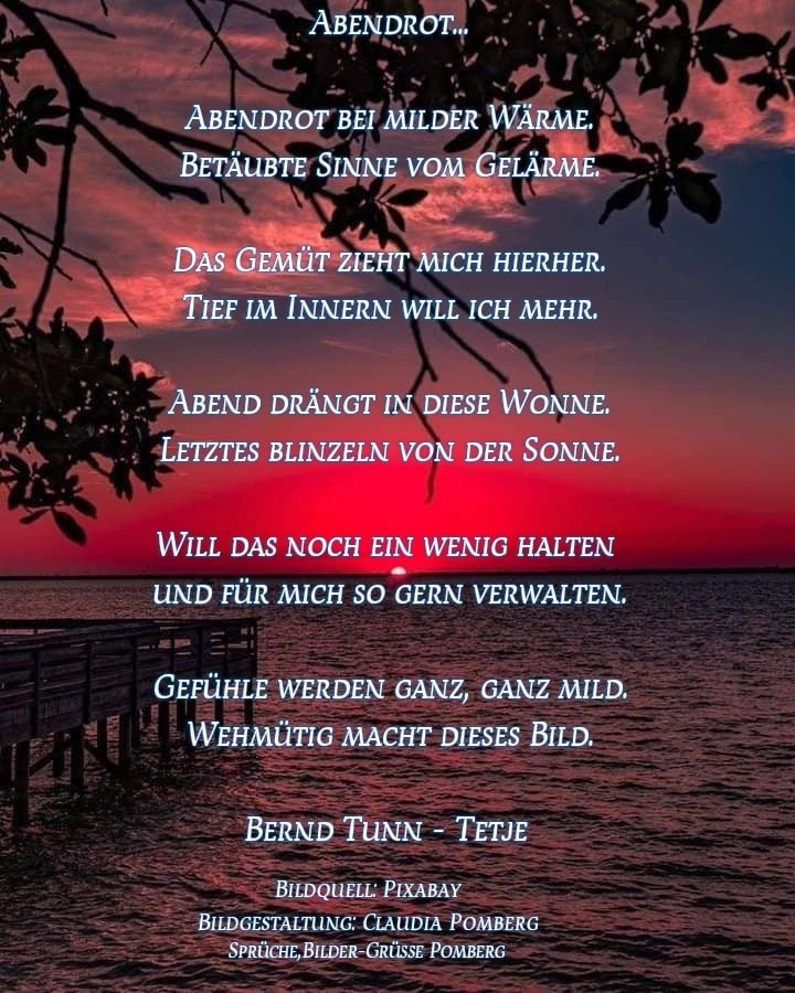 Abendrot... - Ein Bildgedicht Von Bernd Tunn