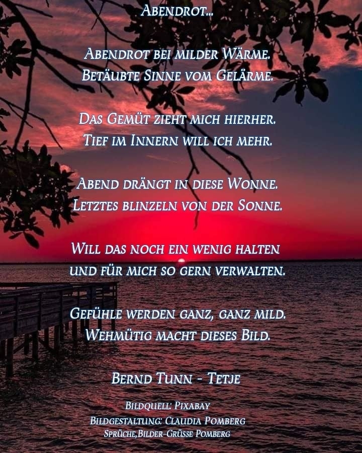 Bildgedicht: Abendrot...