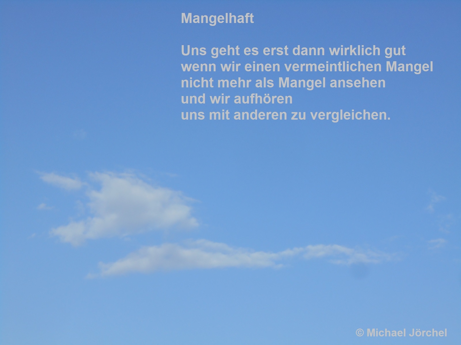 Bildgedicht: Mangelhaft