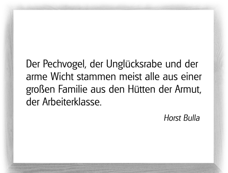 Bildgedicht: Der Pechvogel, der Unglücksrabe und der arme Wicht