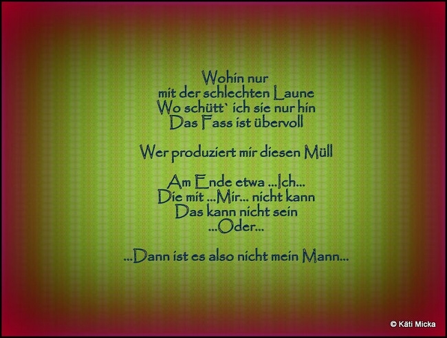 Bildgedicht: Wohin nur 