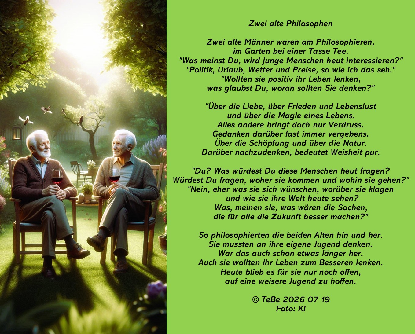 Bildgedicht: Zwei alte Philosophen