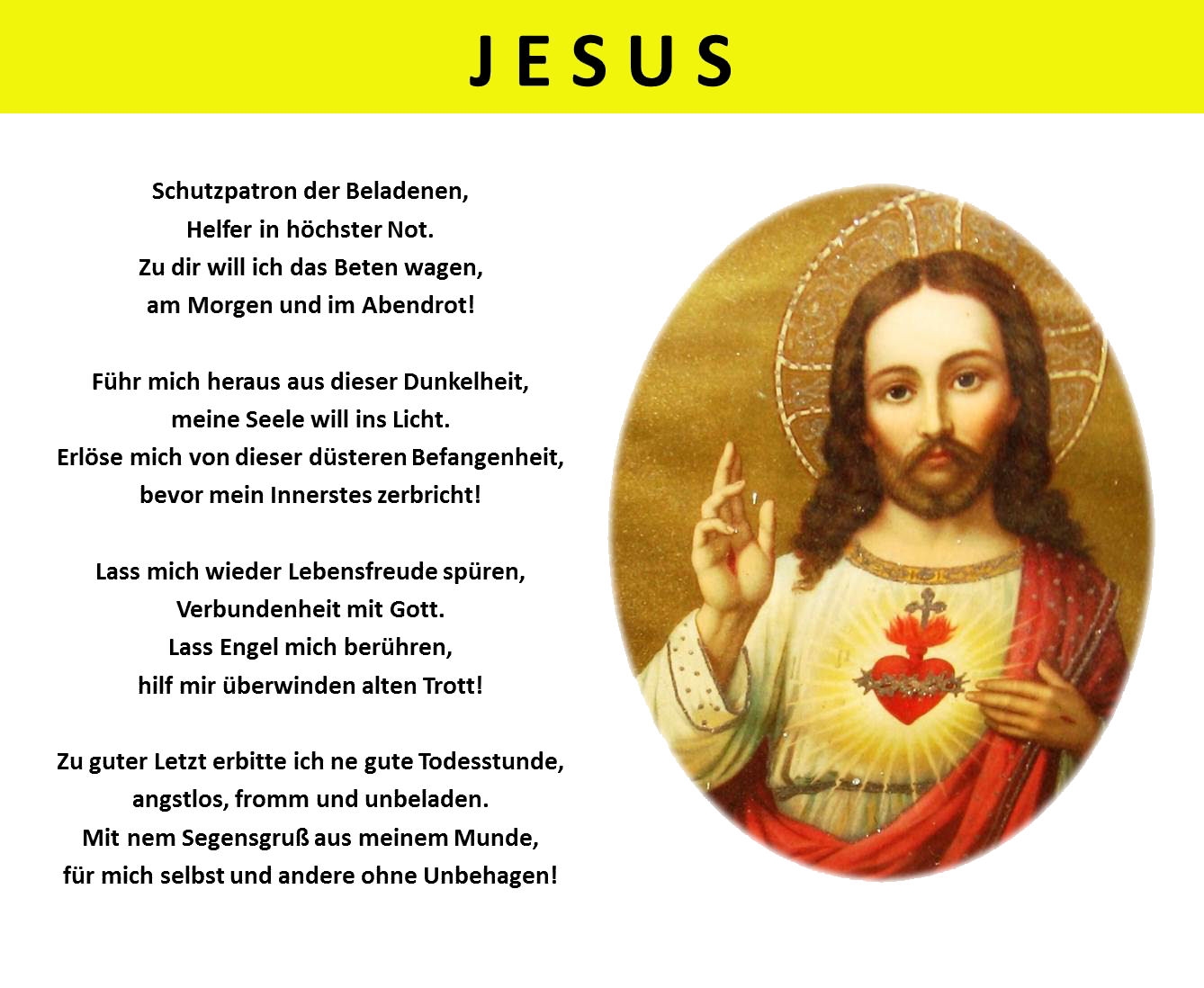 Bildgedicht: Jesus