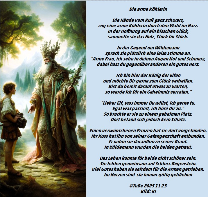 Bildgedicht: Die arme K&ouml;hlerin