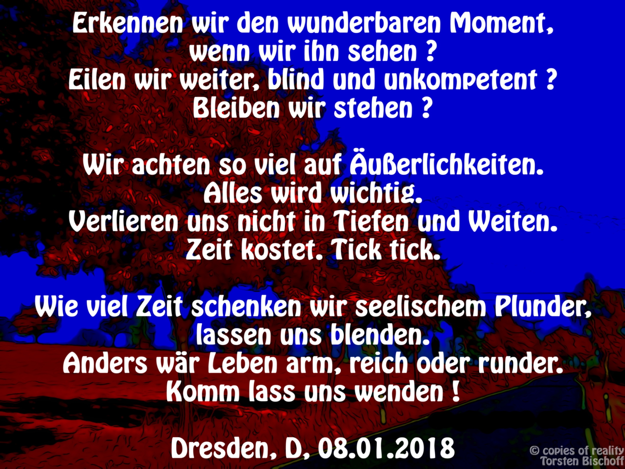 Bildgedicht: Wach sein