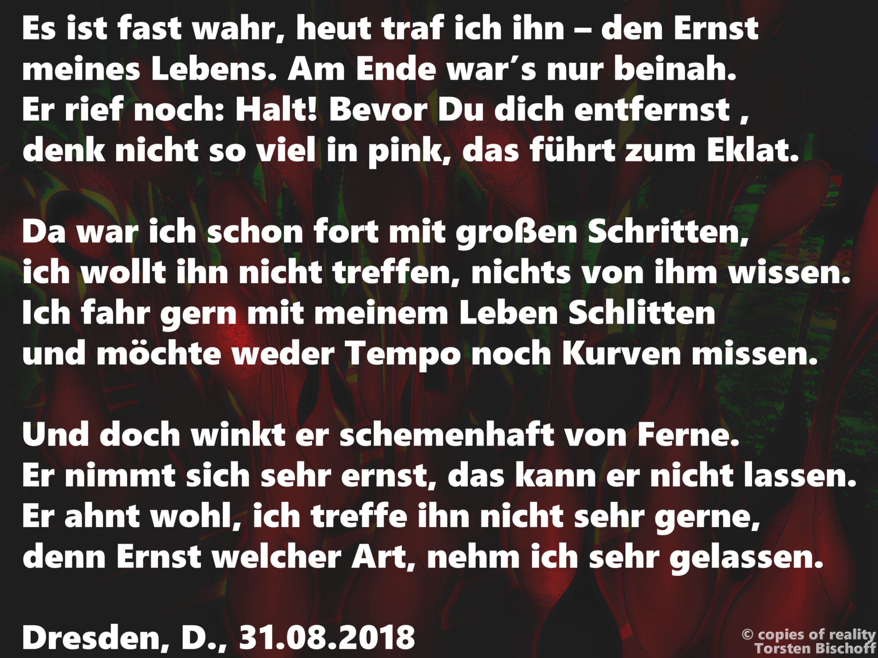 Bildgedicht: Ernst