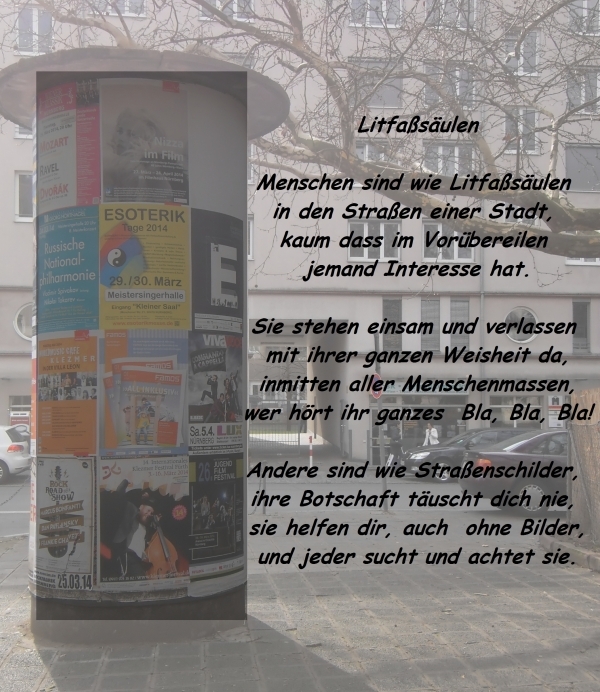 Bildgedicht: Litfaßsäulen