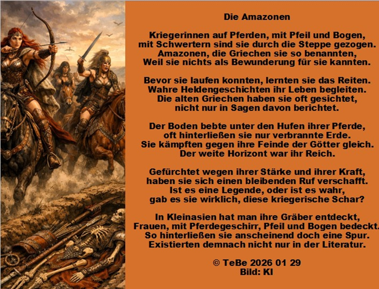 Bildgedicht: Die Amazonen