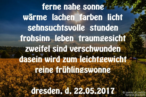 Bildgedicht: Frühlingswonne