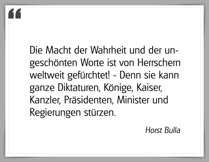 Bildgedicht: "Die Macht der Wahrheit"