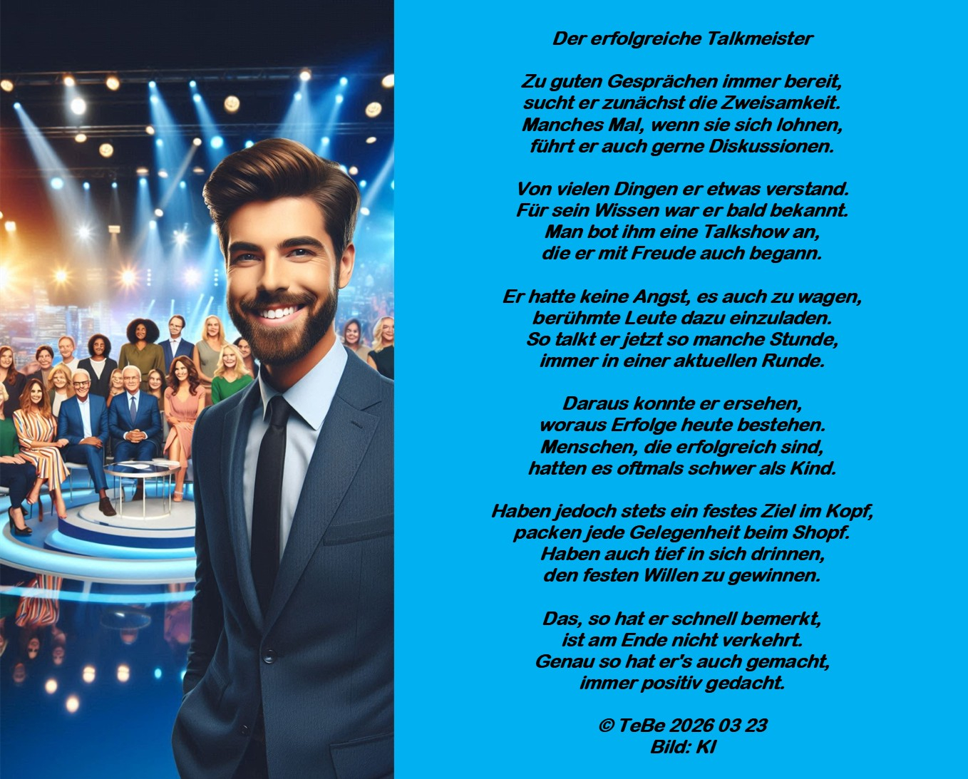 Bildgedicht: Der erfolgreiche Talkmaster