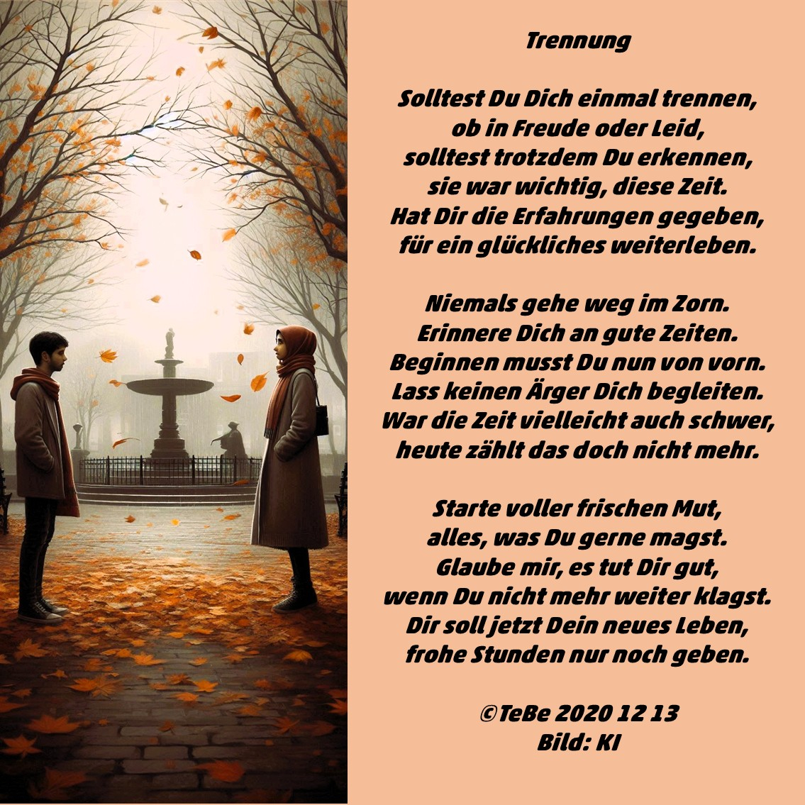 Bildgedicht: Trennung