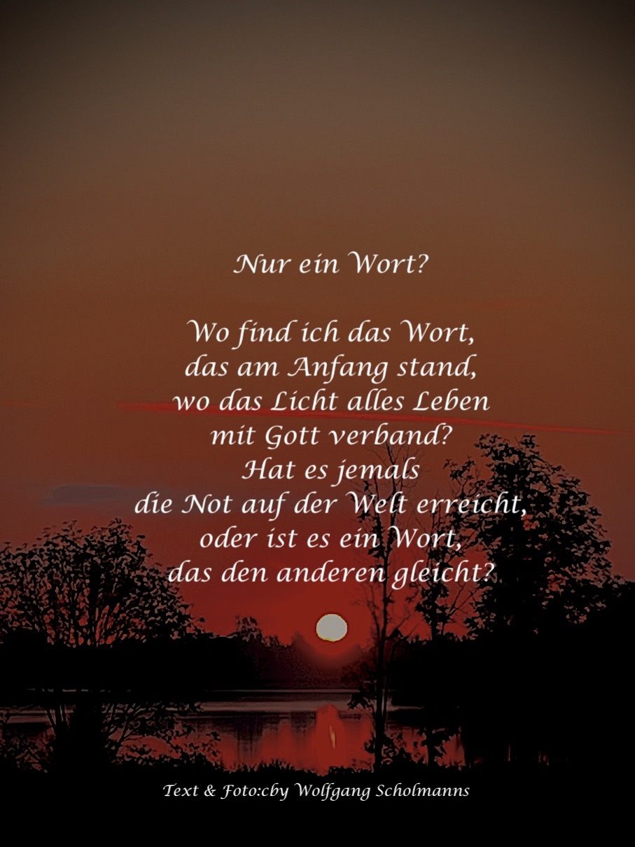 Bildgedicht: Nur ein Wort?