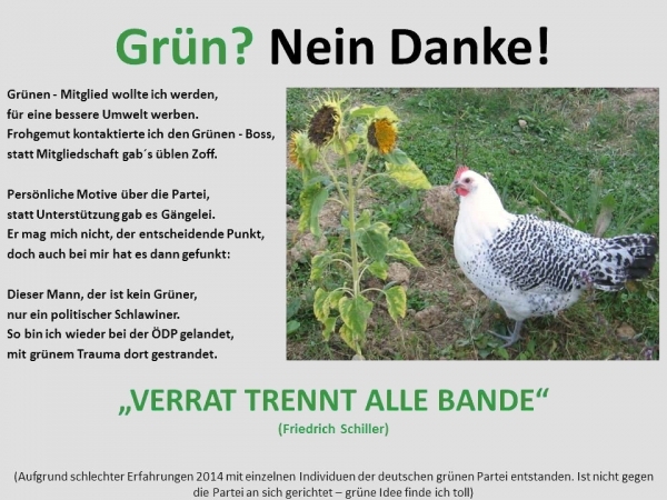 Bildgedicht: Grün? Nein Danke!