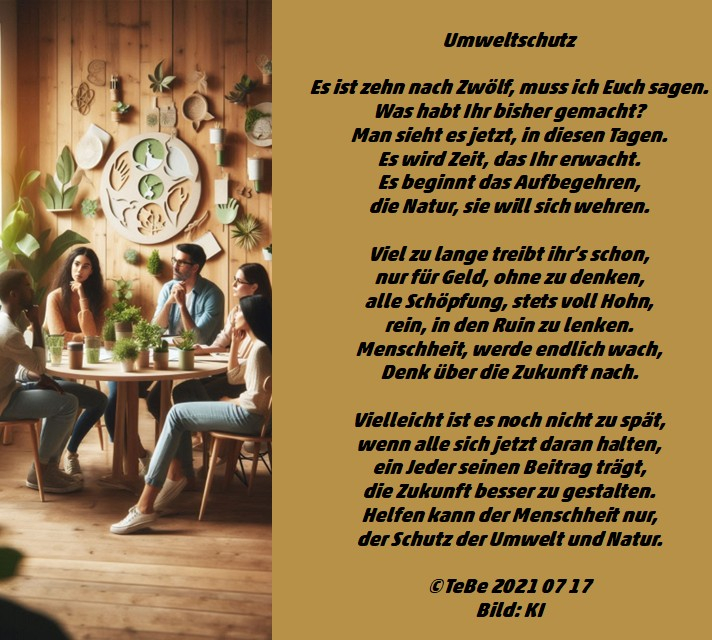 Bildgedicht: Umweltschutz