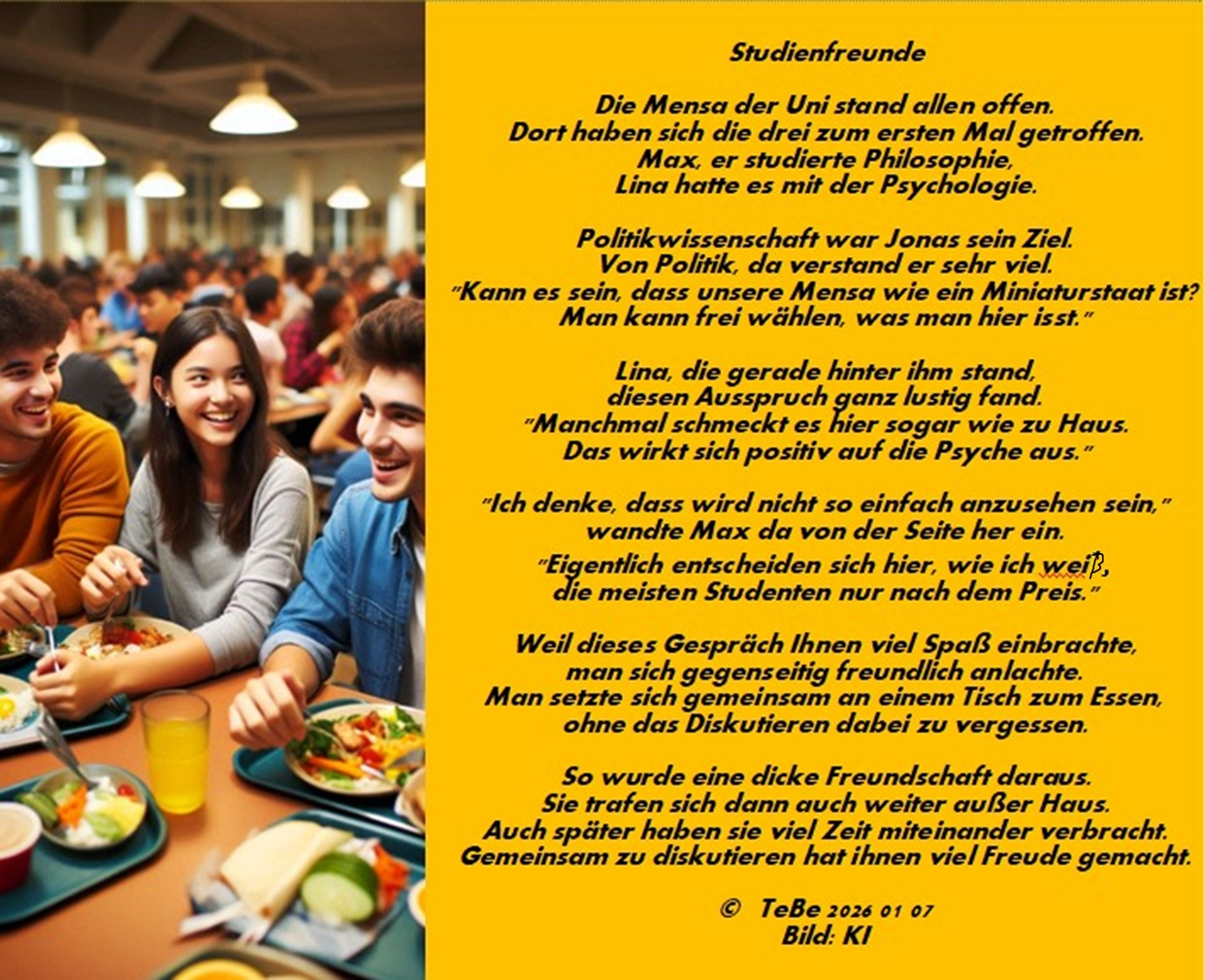Bildgedicht: Studienfreunde