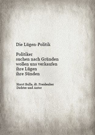 Bildgedicht: Die Lügen-Politik