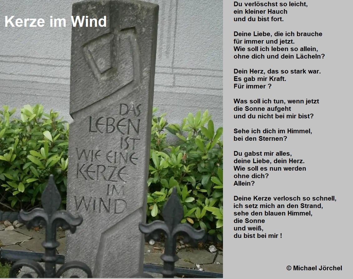 Bildgedicht: Kerze im Wind