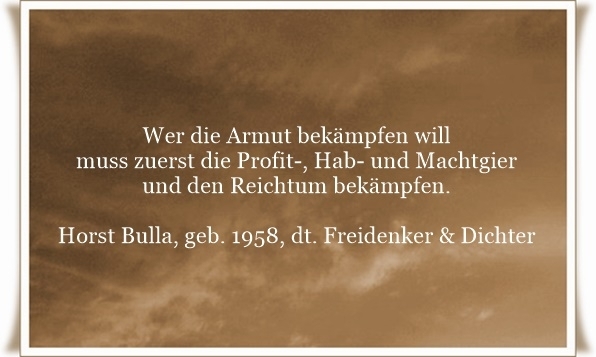 Bildgedicht: Wer die Armut bekämpfen will (2)