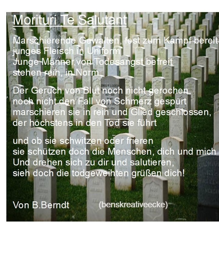 Bildgedicht: Morituri te Salutant