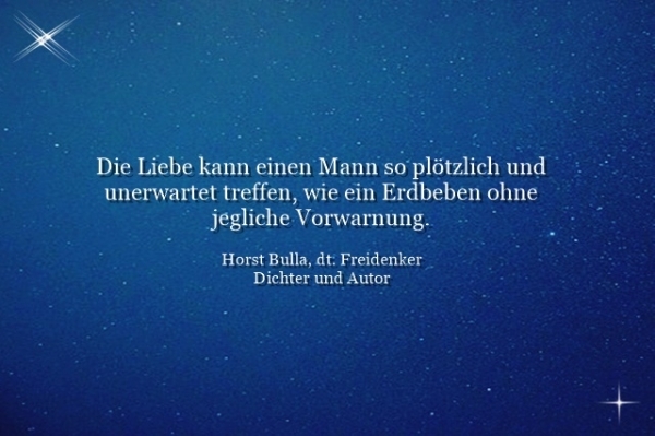 Bildgedicht: Die Liebe kann einen Mann