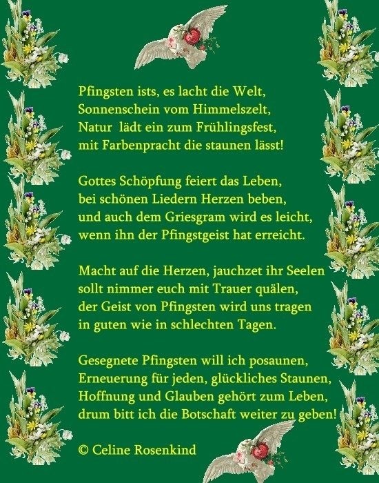 Bildgedicht: Pfingstgrüße