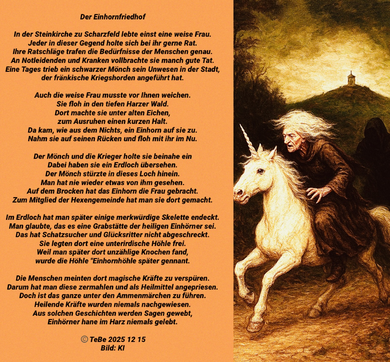 Bildgedicht: Einh&ouml;rner