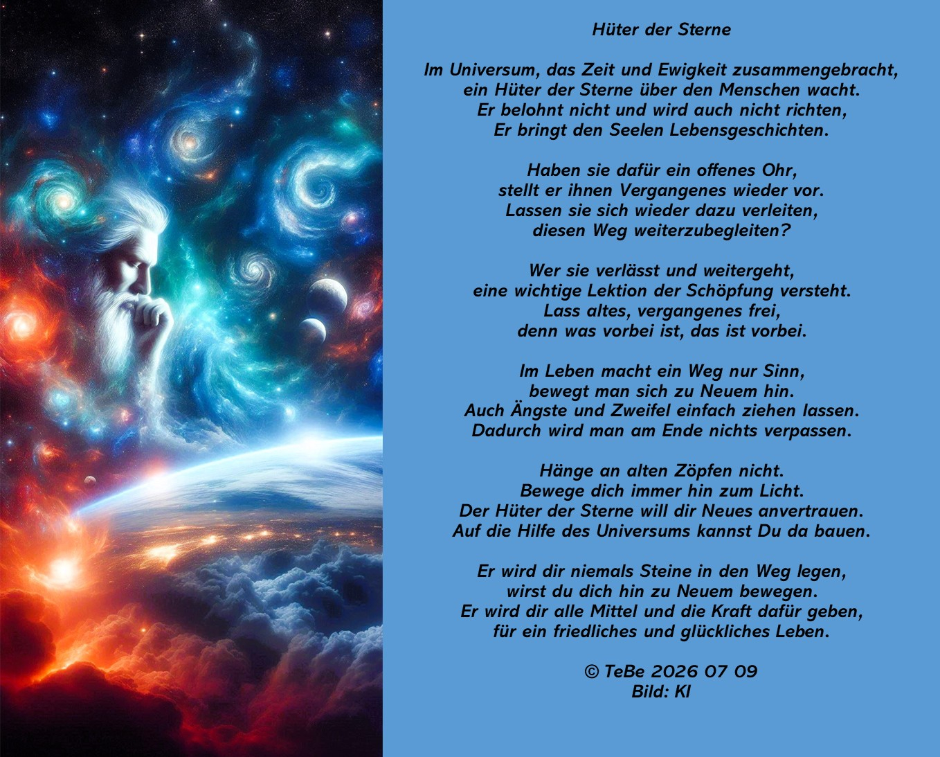 Bildgedicht: H&uuml;ter der Sterne
