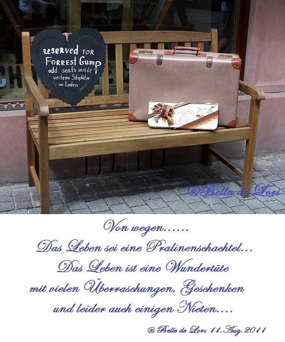 Bildgedicht: Pralinenschachtel von wegen....