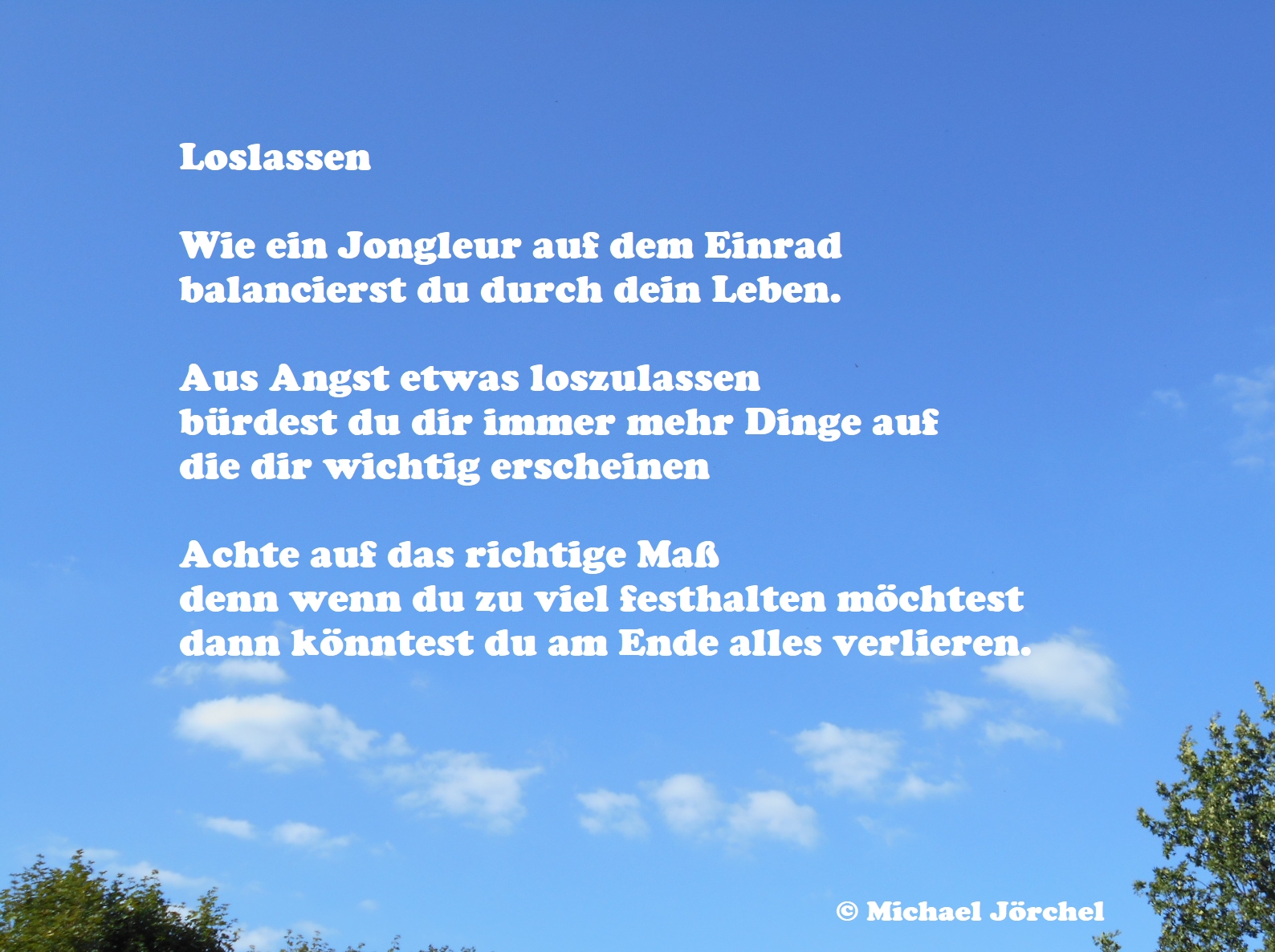 Bildgedicht: Loslassen