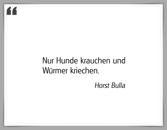 Bildgedicht: "Nur Hunde krauchen"