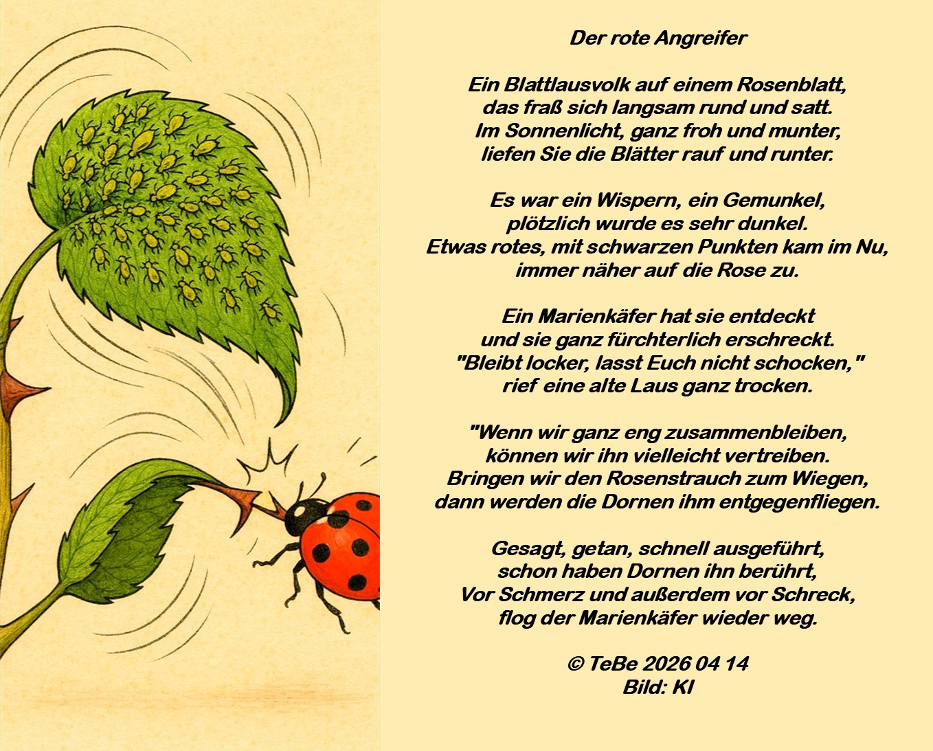 Bildgedicht: Der rote Angreifer