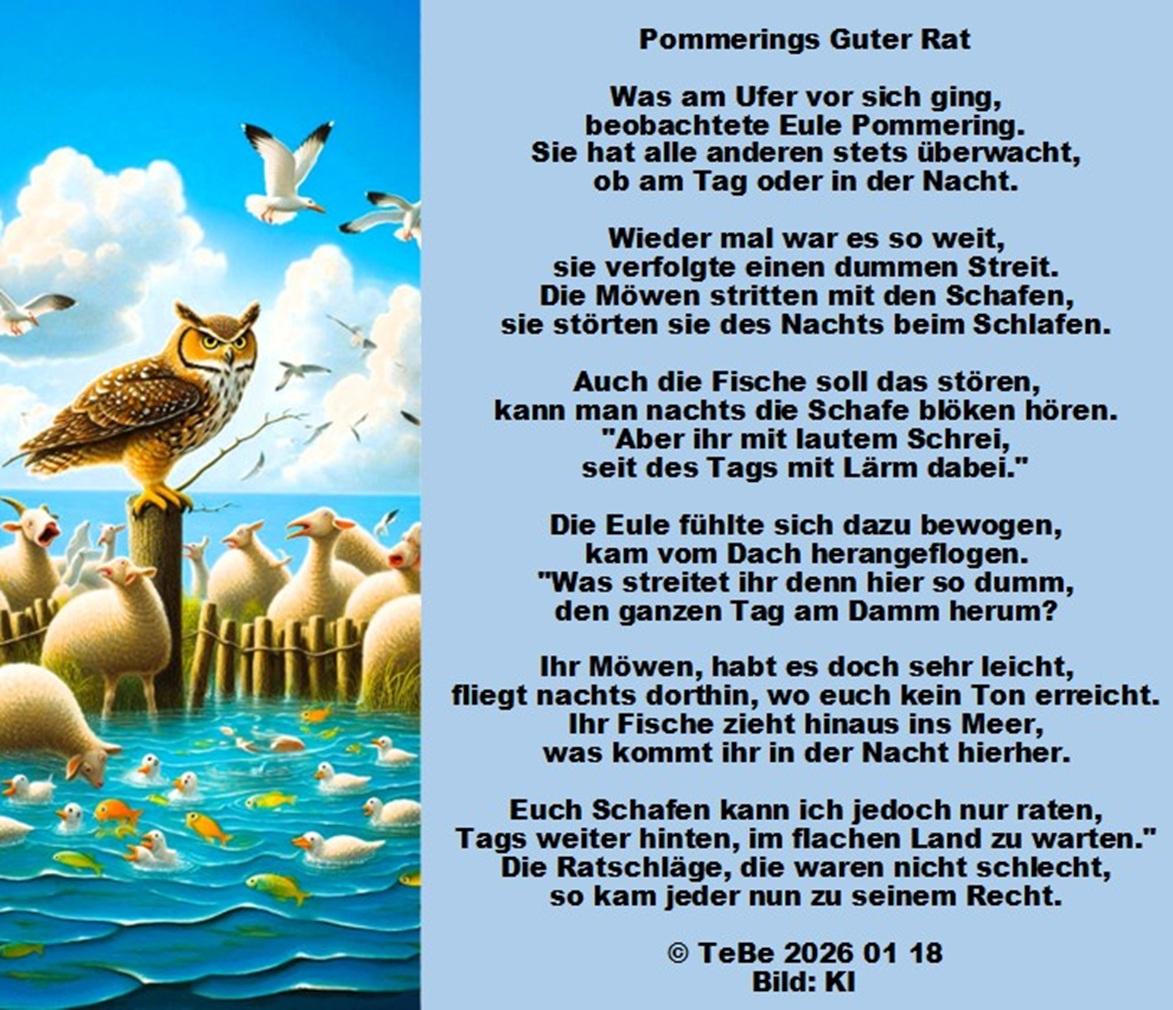 Bildgedicht: Pommerings guter Rat