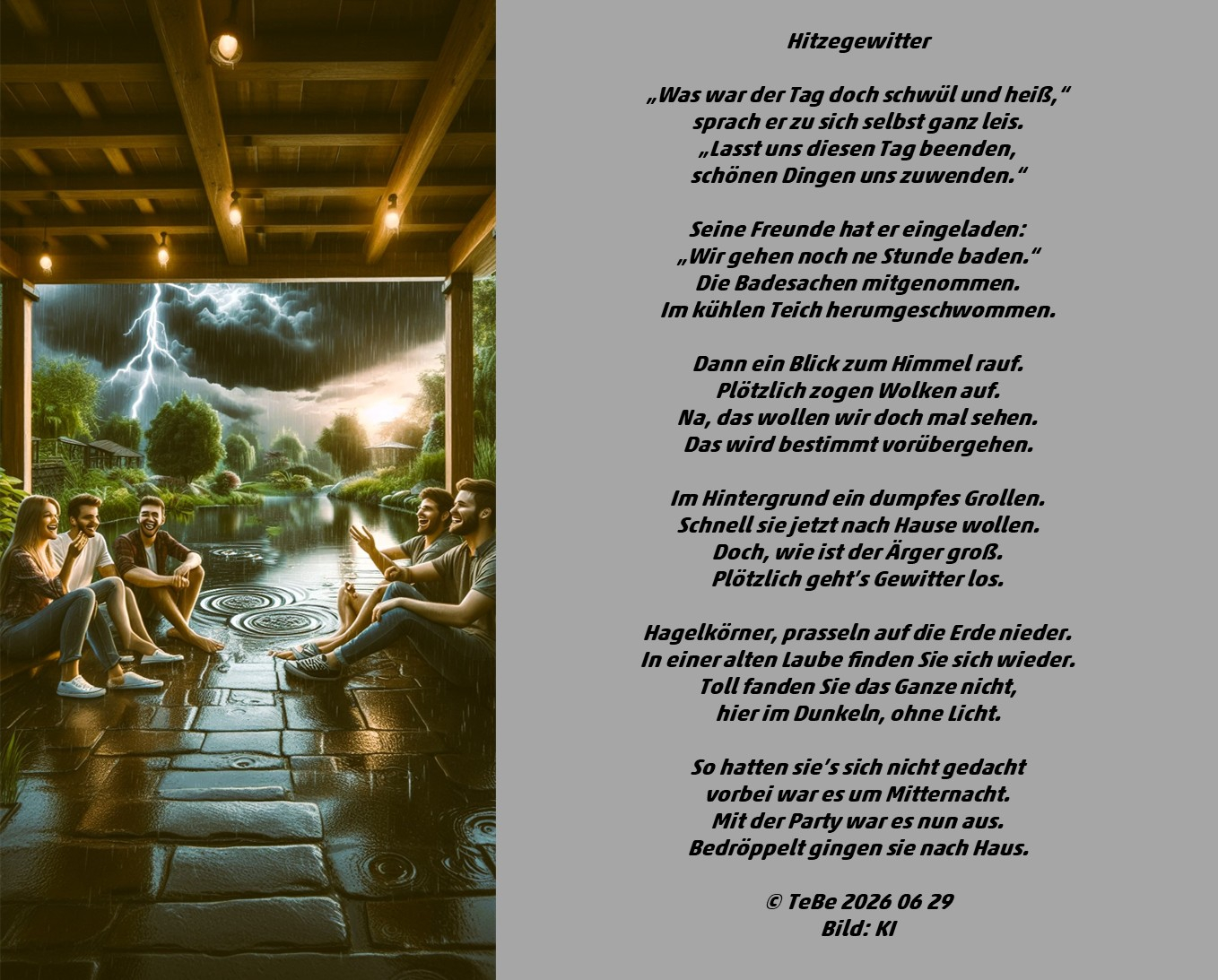 Bildgedicht: Hitzegewitter