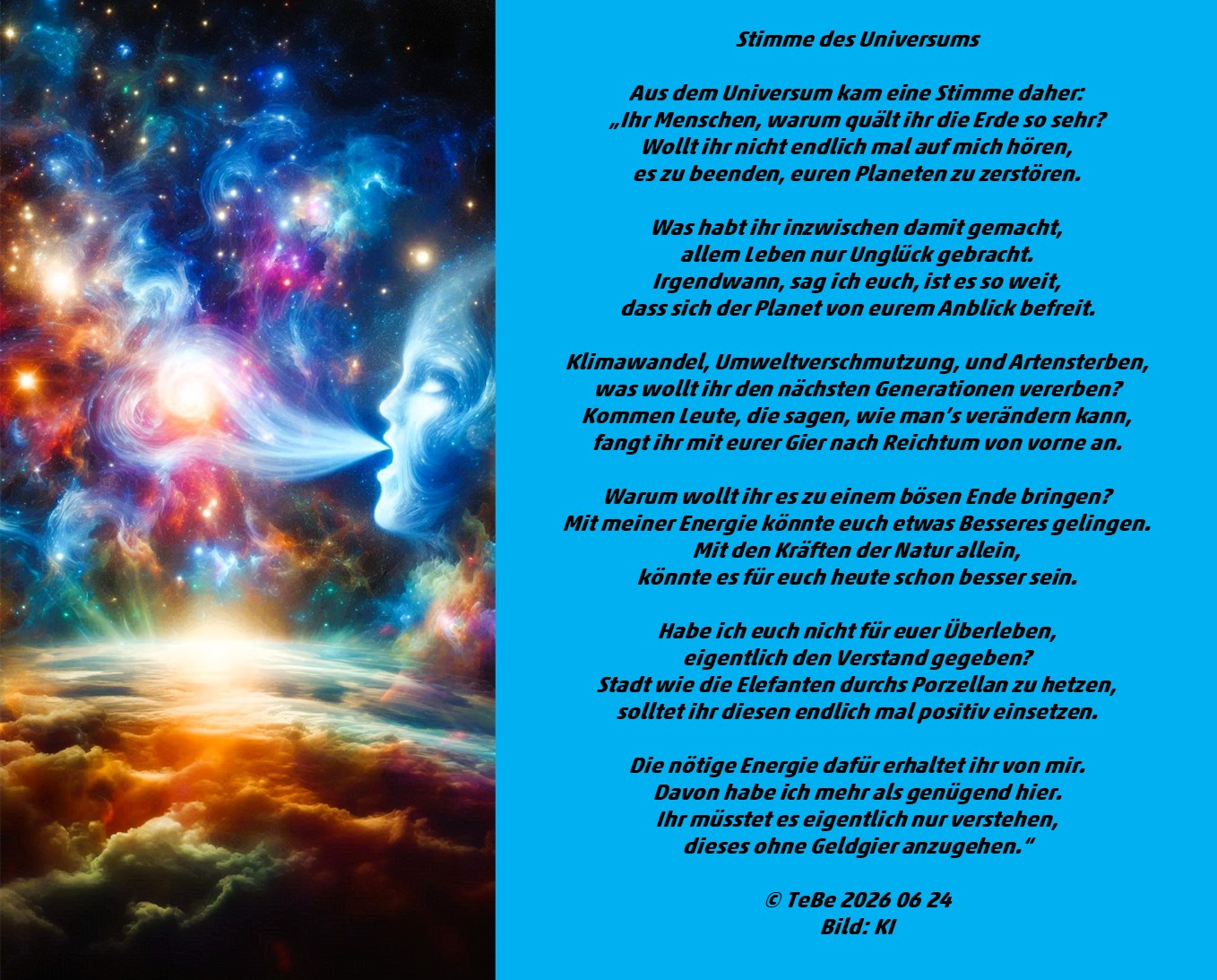 Bildgedicht: Stimme des Universums