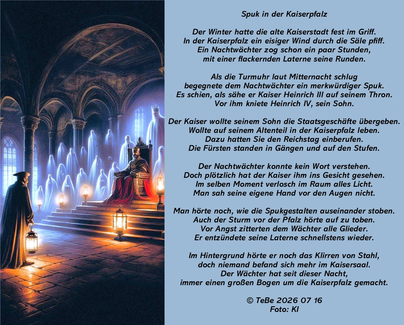 Bildgedicht: Spuk in der Kaiserpfalz