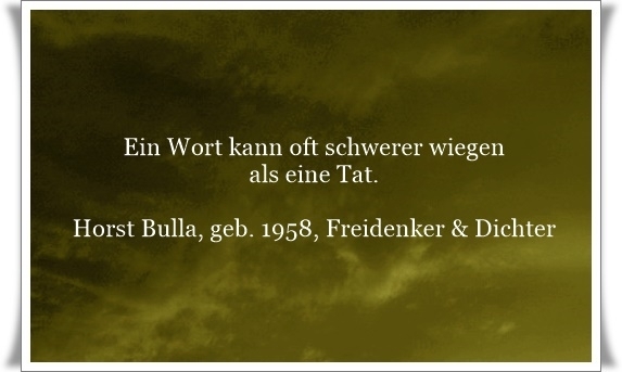 Bildgedicht: Ein Wort kann oft schwerer wiegen