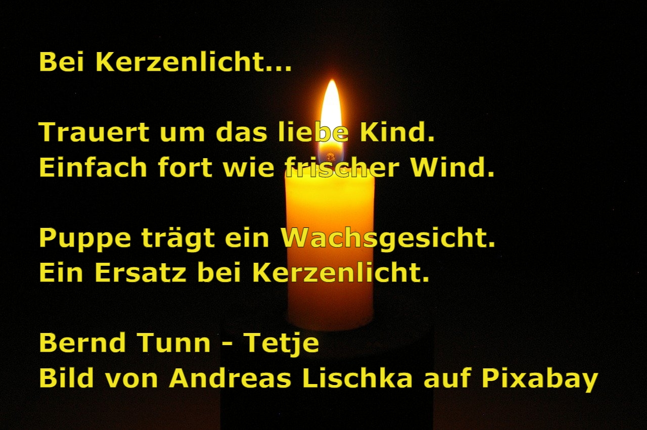 Bildgedicht: Bei Kerzenlicht...