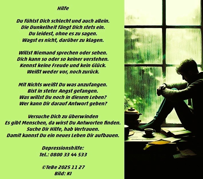 Bildgedicht: Hilfe bei Depressionen
