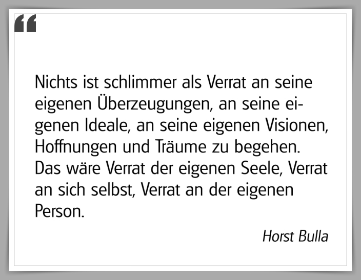 Bildgedicht: "Nichts ist schlimmer als Verrat"