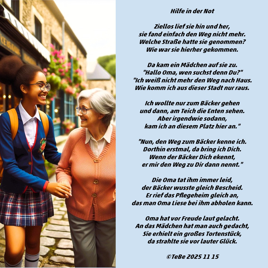 Bildgedicht: Hilfe in der Not