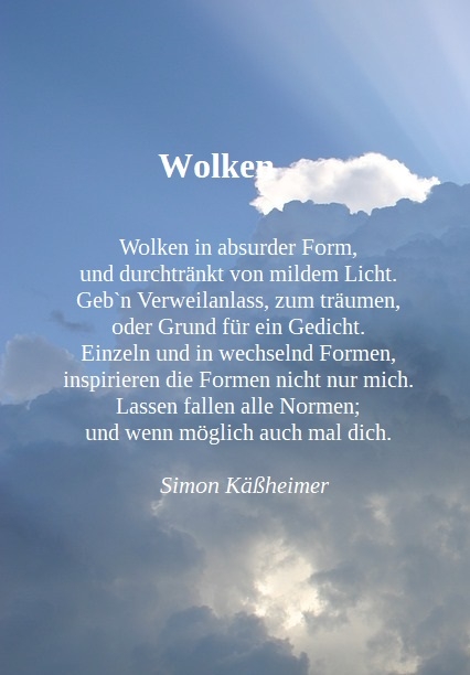 Bildgedicht: Wolken