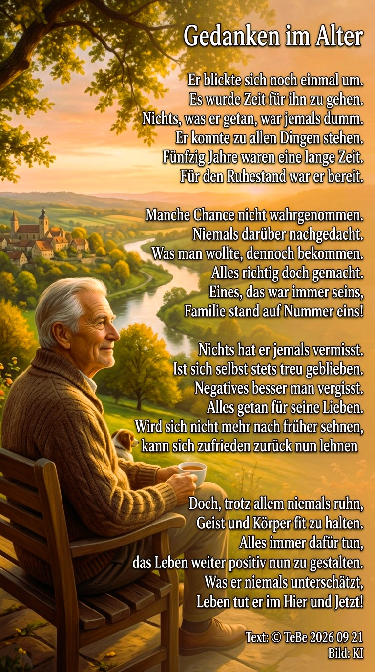 Bildgedicht: Gedanken im Alter
