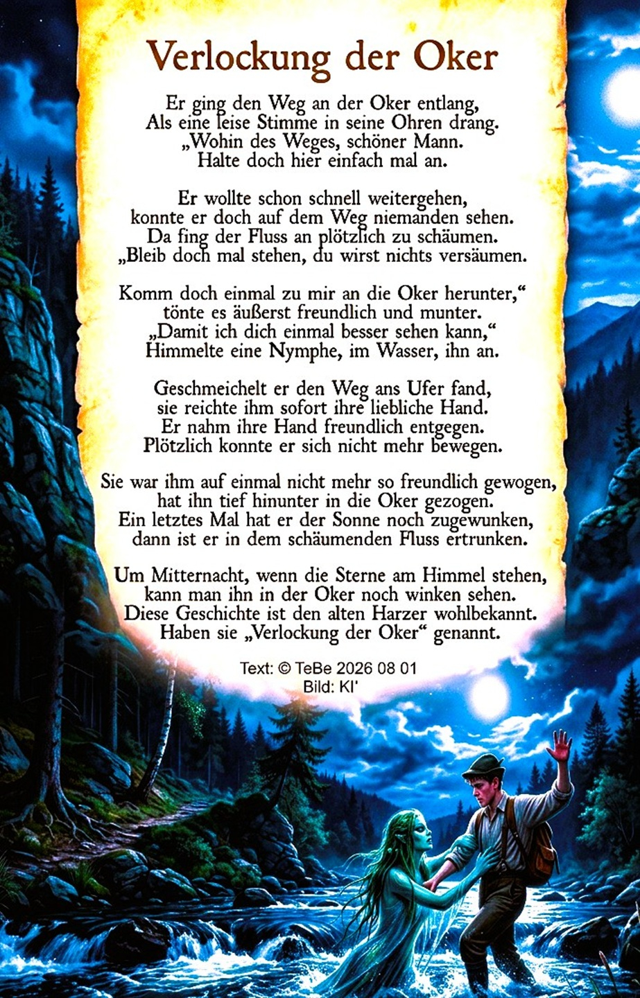 Bildgedicht: Verlockung der Oker