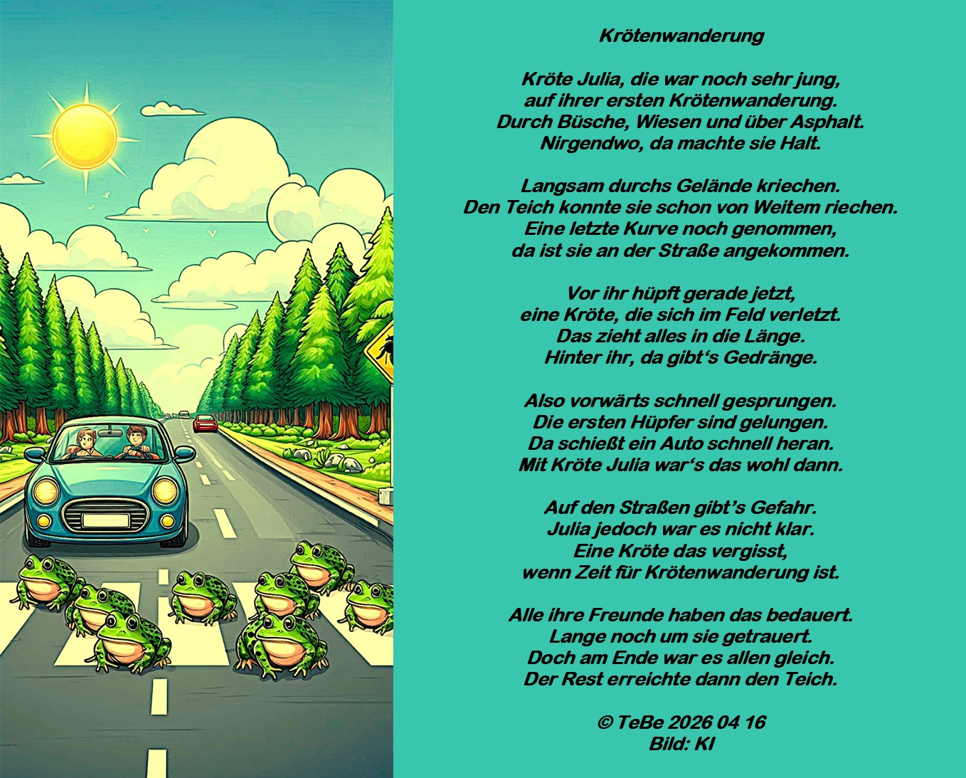 Bildgedicht: Kr&ouml;tenwanderunsg