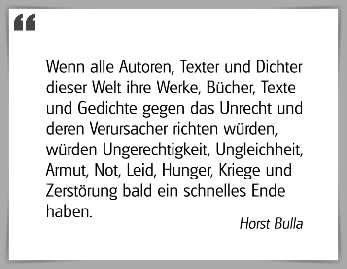 Bildgedicht: "Wenn alle Autoren, Texter und Dichter"