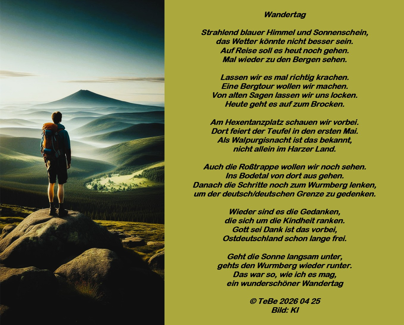Bildgedicht: Wandertag