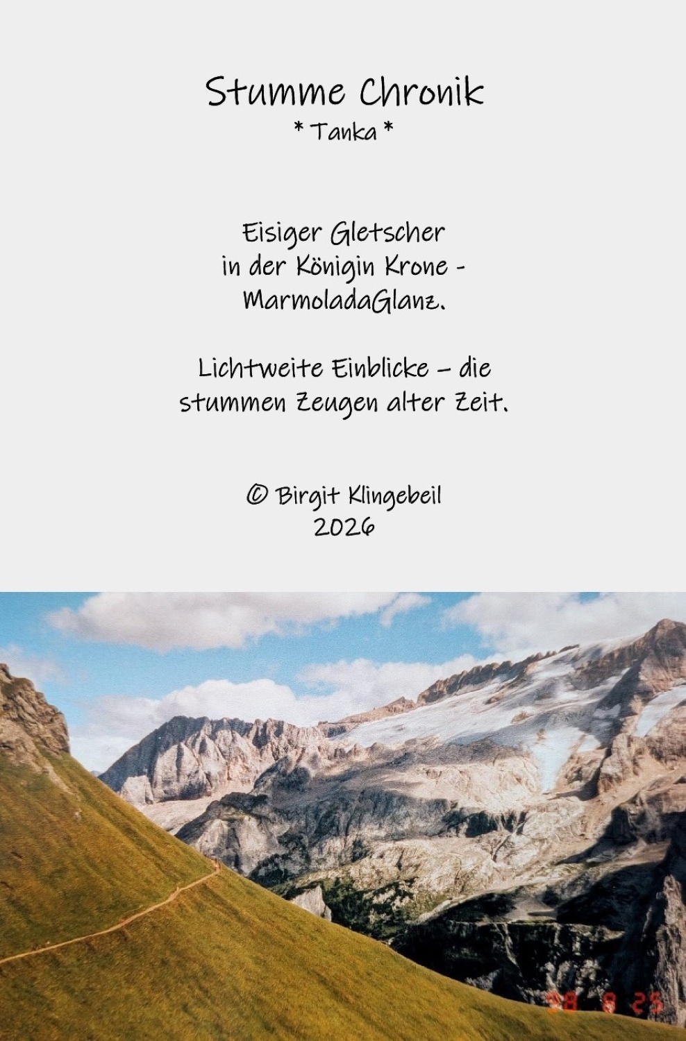 Bildgedicht: Stumme Chronik